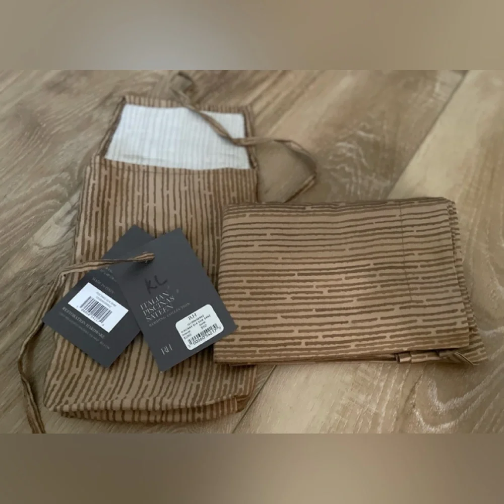 RESTORATION HARDWARE Italian Piscinas Sateen Grande KING LUMBAR SHAM NEW NWT
